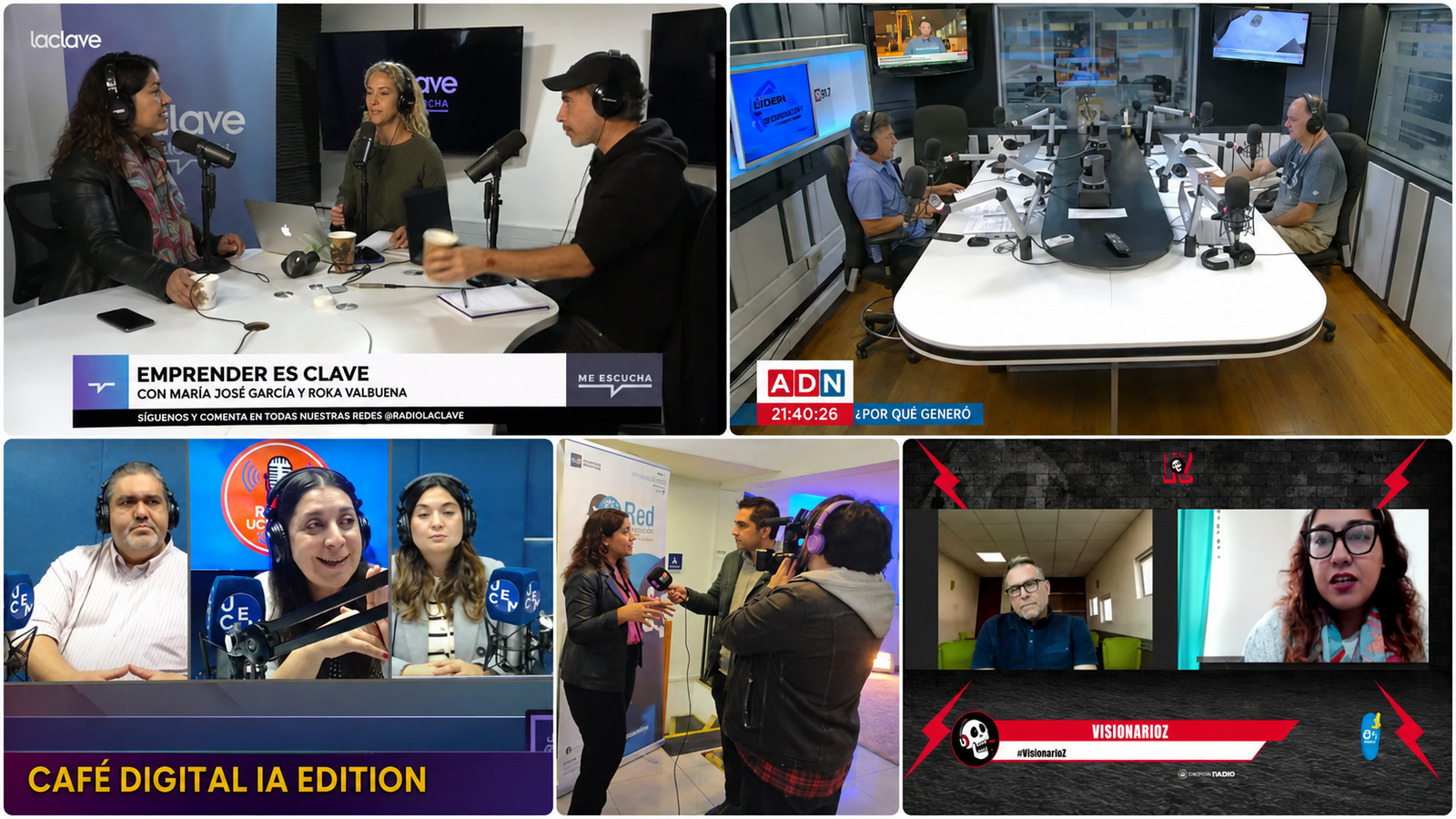 Collage de participaciones de DTN Lab en medios y prensa